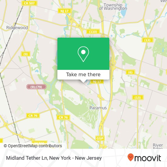 Mapa de Midland Tether Ln