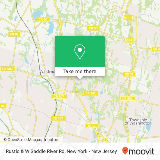 Rustic & W Saddle River Rd map