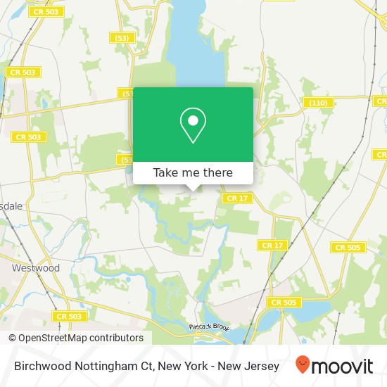 Birchwood Nottingham Ct map