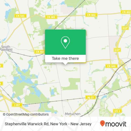 Stephenville Warwick Rd map