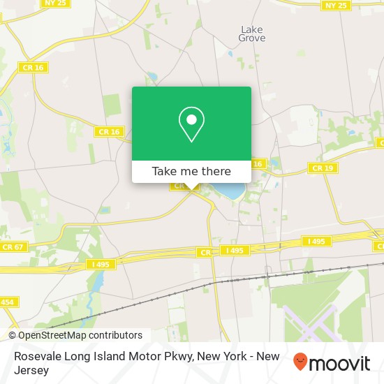 Mapa de Rosevale Long Island Motor Pkwy