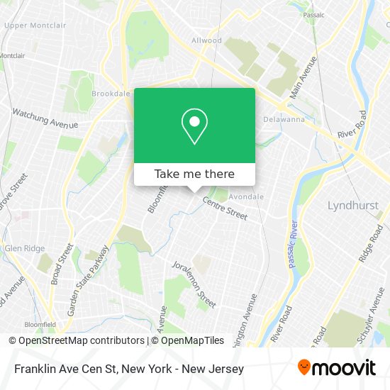Mapa de Franklin Ave Cen St
