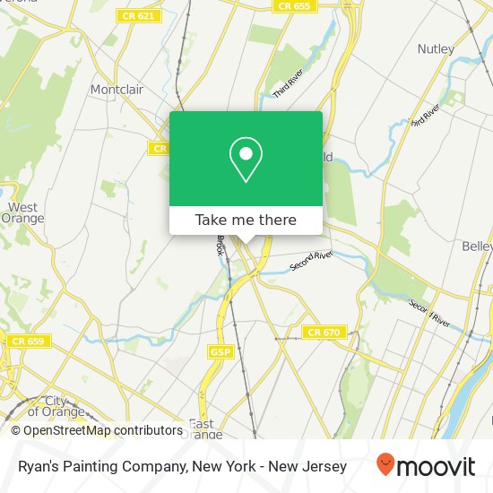 Mapa de Ryan's Painting Company