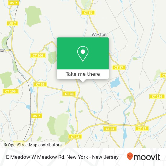 Mapa de E Meadow W Meadow Rd