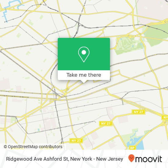 Ridgewood Ave Ashford St map