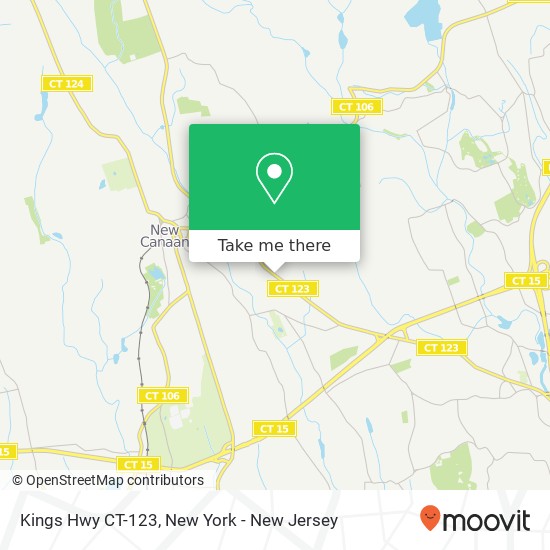 Kings Hwy CT-123 map