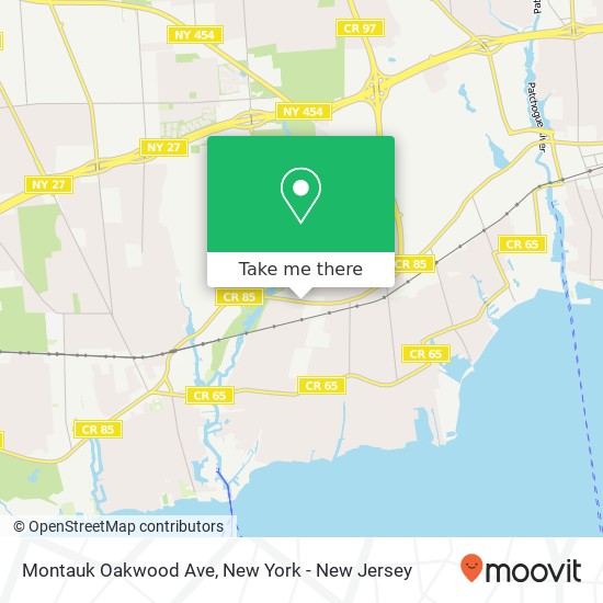 Montauk Oakwood Ave map