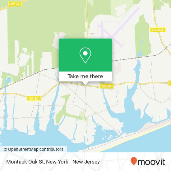 Montauk Oak St map