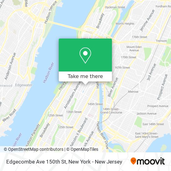 Mapa de Edgecombe Ave 150th St