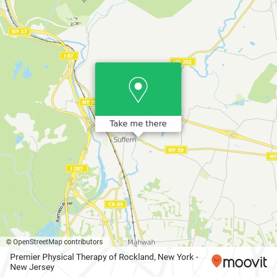 Mapa de Premier Physical Therapy of Rockland