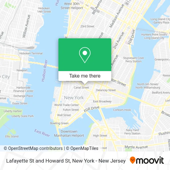 Lafayette St and Howard St map