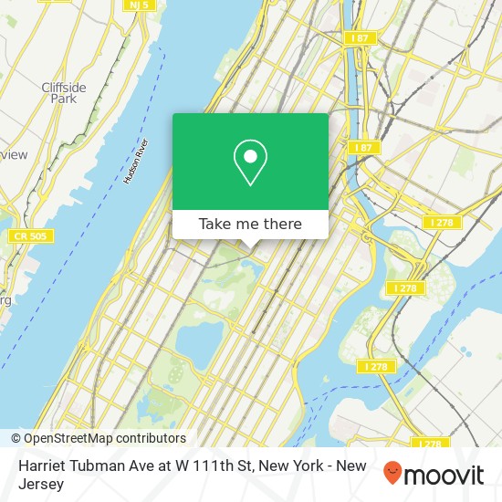 Harriet Tubman Ave at W 111th St map