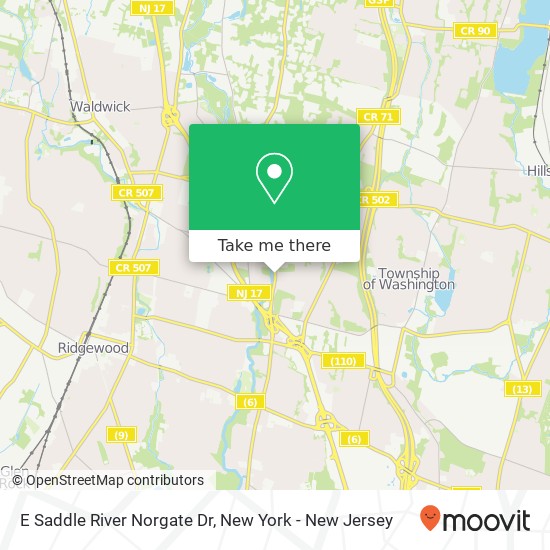 Mapa de E Saddle River Norgate Dr