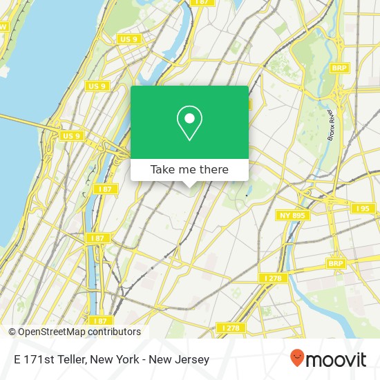 E 171st Teller map