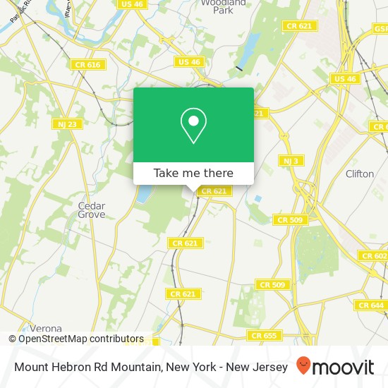 Mount Hebron Rd Mountain map