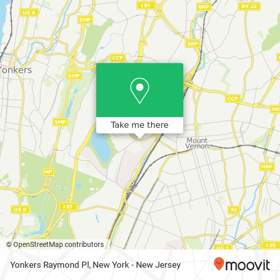 Mapa de Yonkers Raymond Pl