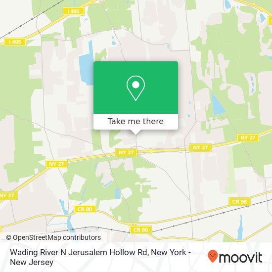 Wading River N Jerusalem Hollow Rd map