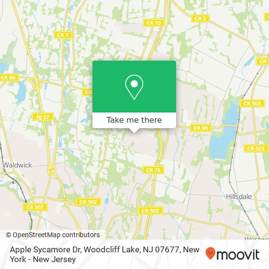 Apple Sycamore Dr, Woodcliff Lake, NJ 07677 map