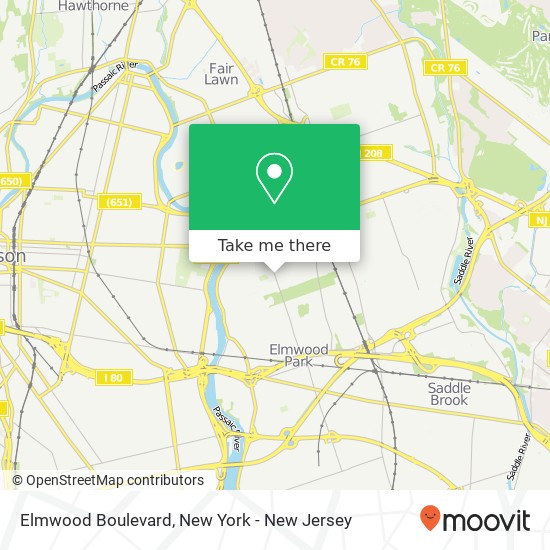 Mapa de Elmwood Boulevard