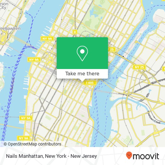 Nails Manhattan map