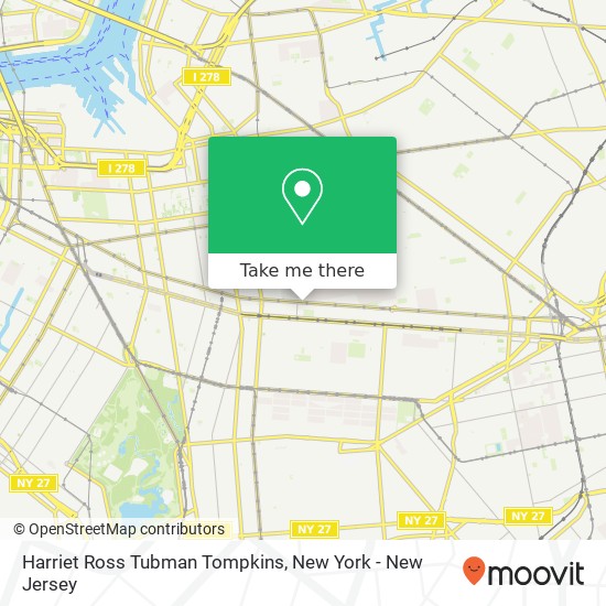 Harriet Ross Tubman Tompkins map