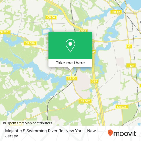 Majestic S Swimming River Rd map
