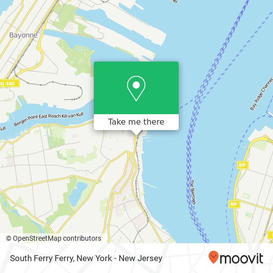 South Ferry Ferry map