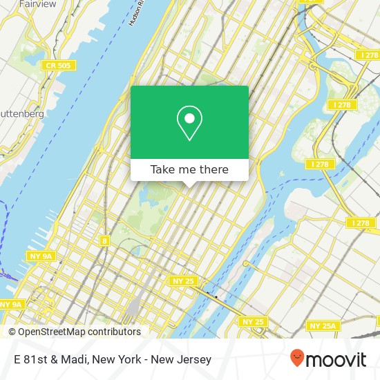 E 81st & Madi map
