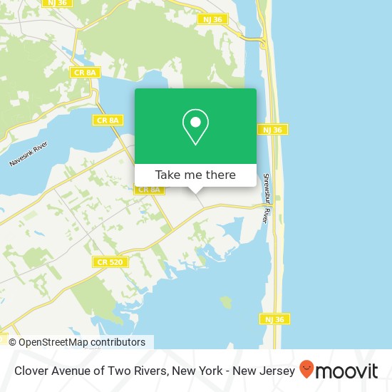 Mapa de Clover Avenue of Two Rivers