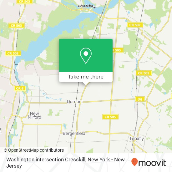 Mapa de Washington intersection Cresskill