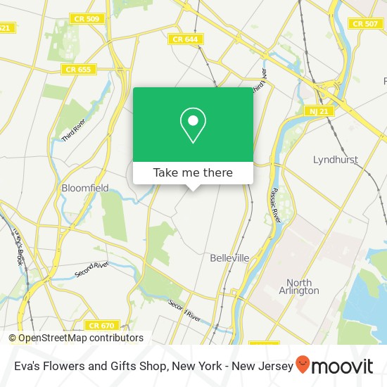 Mapa de Eva's Flowers and Gifts Shop