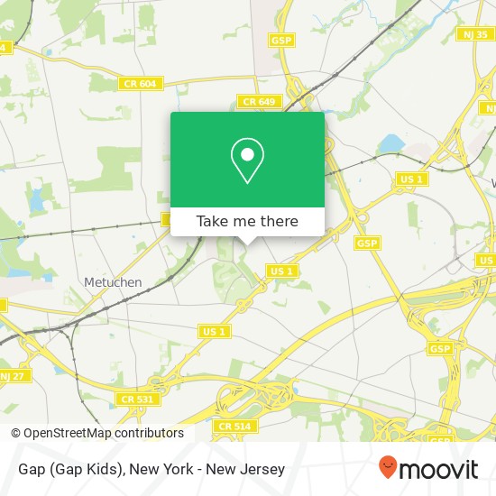 Mapa de Gap (Gap Kids)