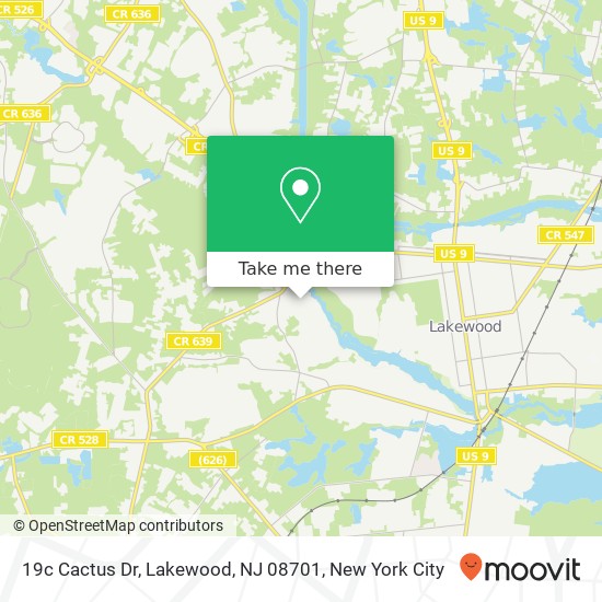 Mapa de 19c Cactus Dr, Lakewood, NJ 08701