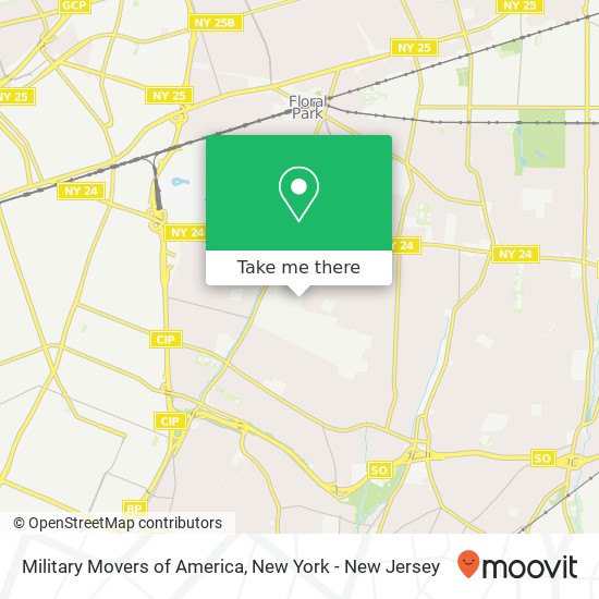 Military Movers of America map