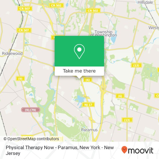 Physical Therapy Now - Paramus map