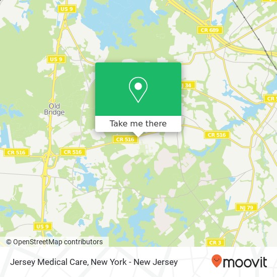 Mapa de Jersey Medical Care