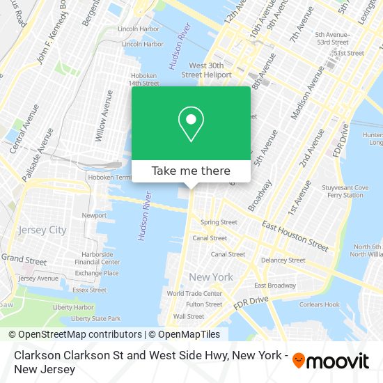 Mapa de Clarkson Clarkson St and West Side Hwy