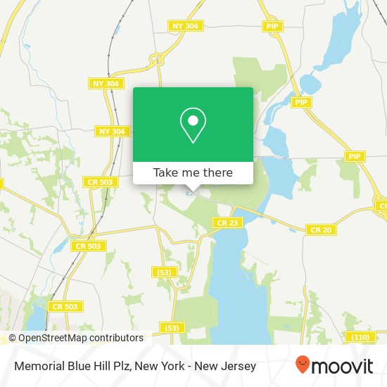 Memorial Blue Hill Plz map