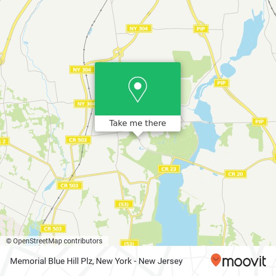 Memorial Blue Hill Plz map