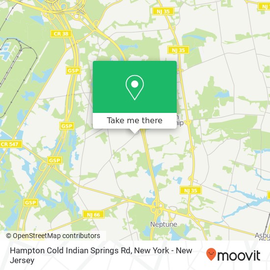 Mapa de Hampton Cold Indian Springs Rd