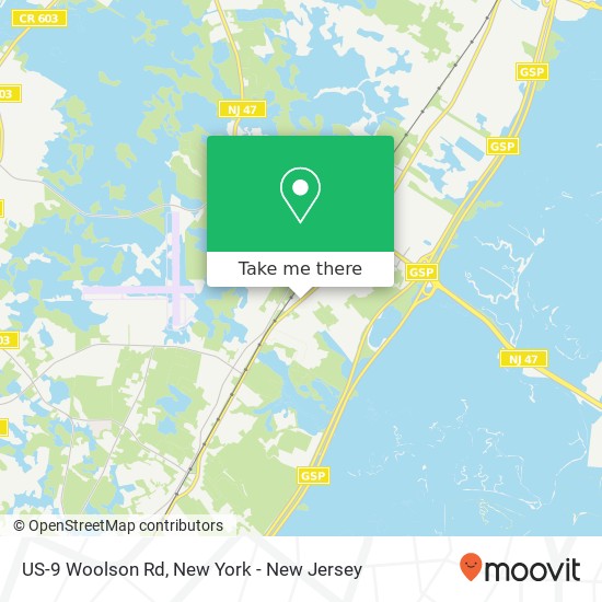 US-9 Woolson Rd map
