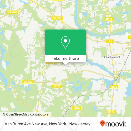 Mapa de Van Buren Ave New Ave