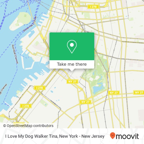 I Love My Dog Walker Tina map