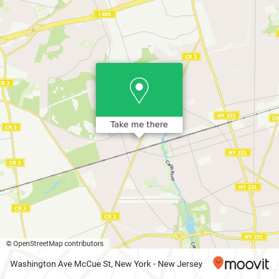 Washington Ave McCue St map