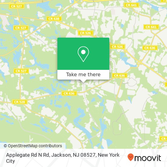 Mapa de Applegate Rd N Rd, Jackson, NJ 08527