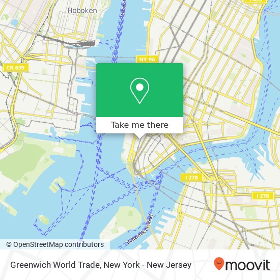 Mapa de Greenwich World Trade