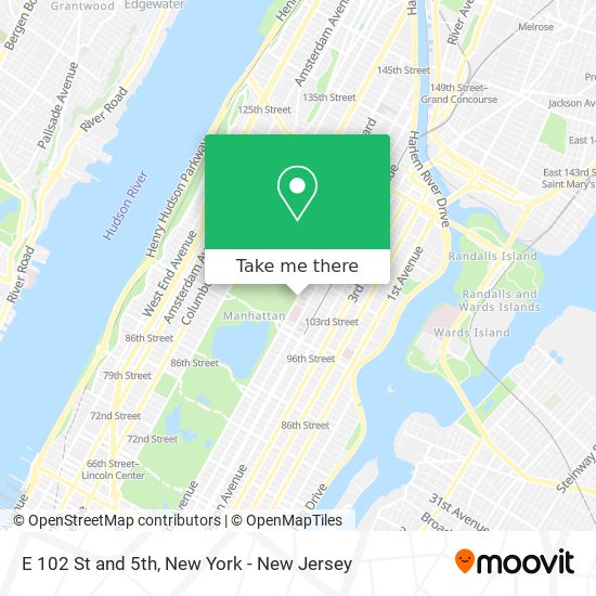 Mapa de E 102 St and 5th