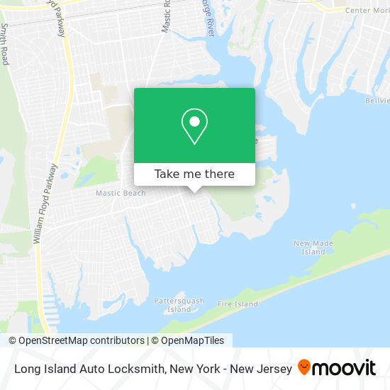 Long Island Auto Locksmith map