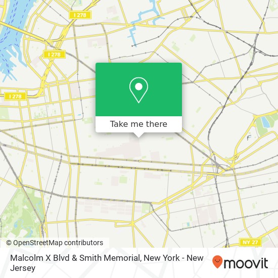 Malcolm X Blvd & Smith Memorial map