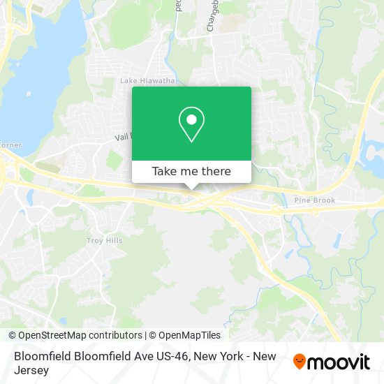 Mapa de Bloomfield Bloomfield Ave US-46